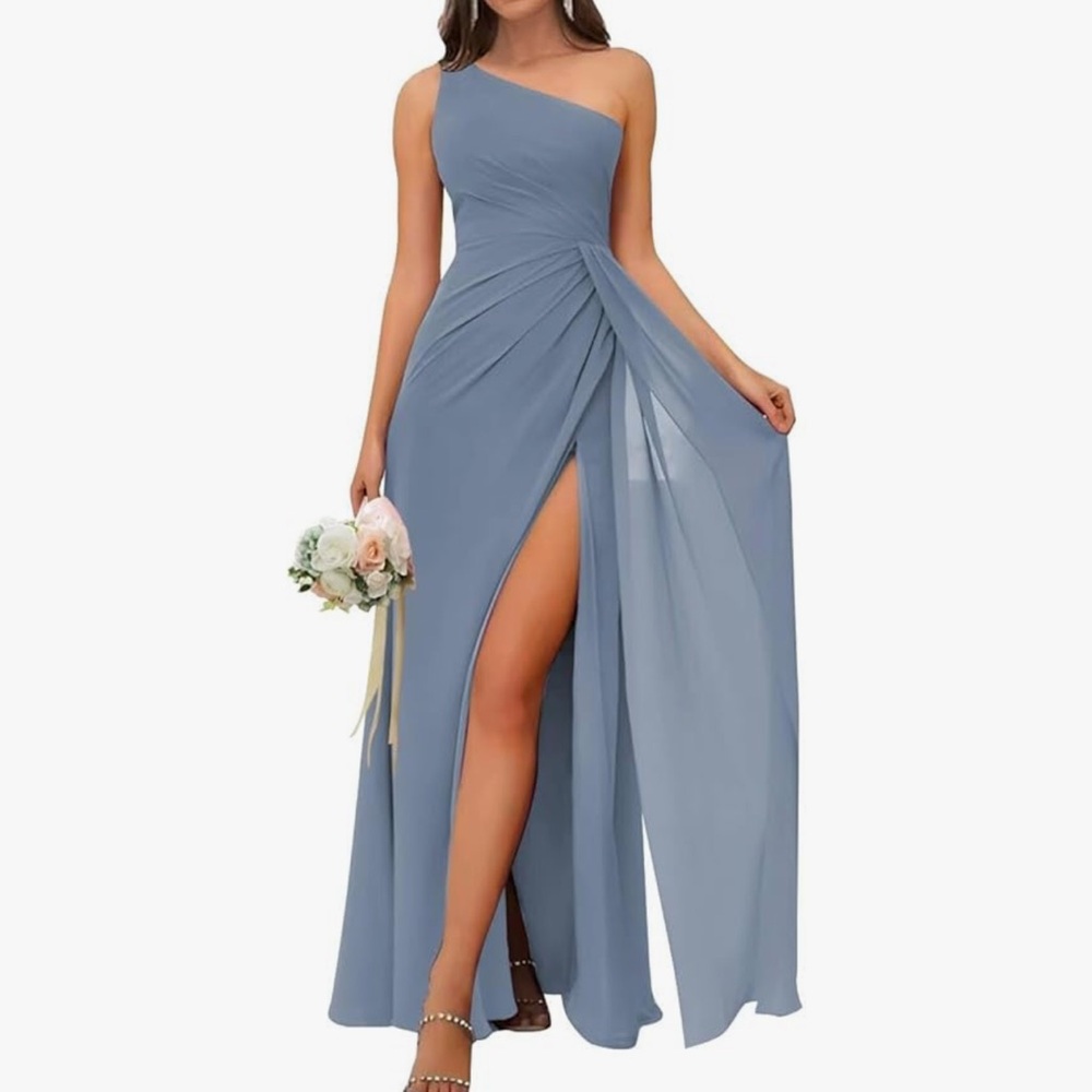 Dusty Blue Bridesmaid/Prom Dress